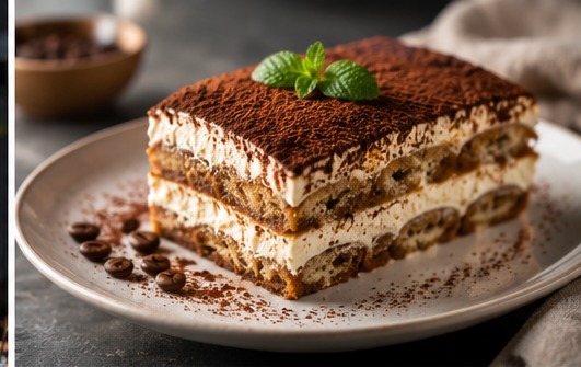 Restaurant dessert plating